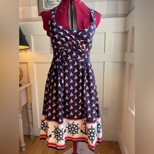 Nautical Sailboat Print Navy Dress Size 2​